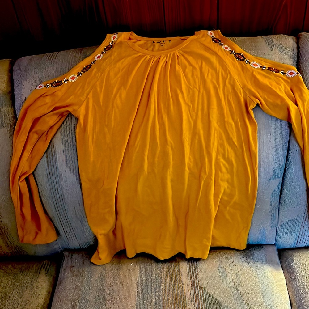 Loft cold shoulder top